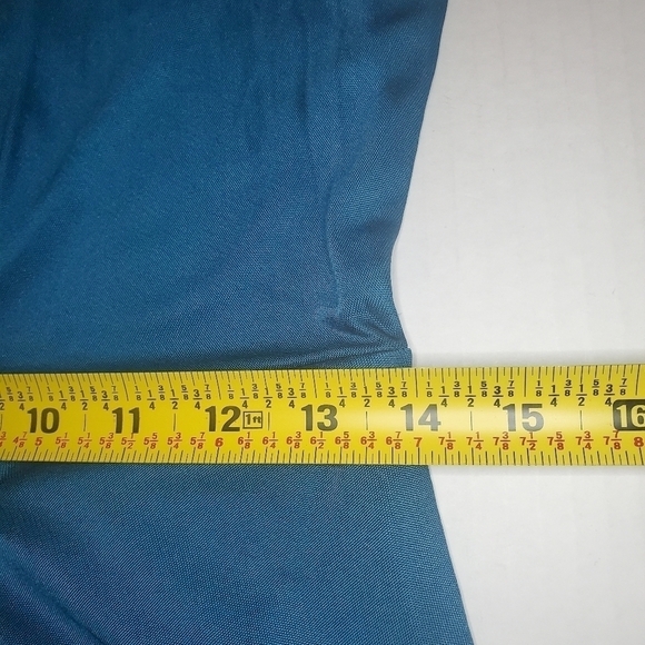 Boden Women's Scoop neck Pleated Detail Sleeveless Dress Sz 6L Silk Blend Teal - Picture 10 of 13